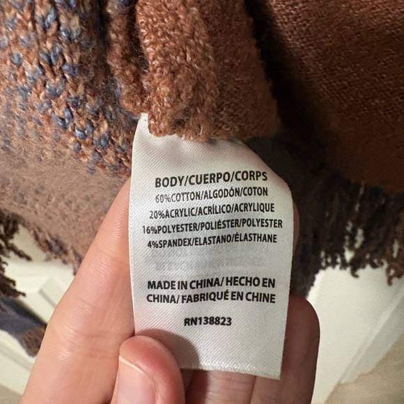 idyllwind Desert Landscape Cardigan in Blue and Brown - Picture 6 of 8